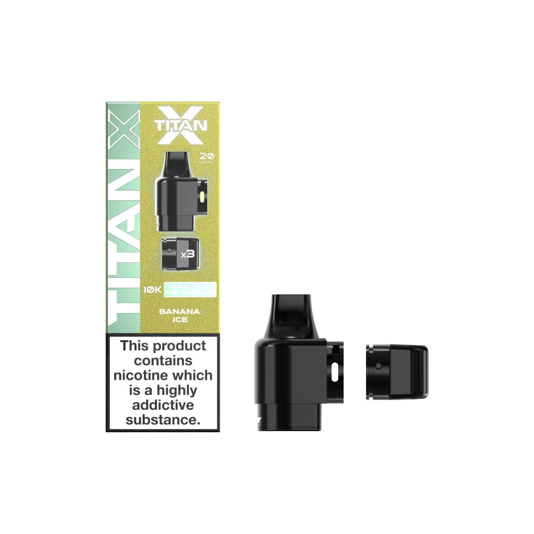 20mg Titan X 10k Puff Prefilled Pods - Flavour: Blueberry Sour Razz