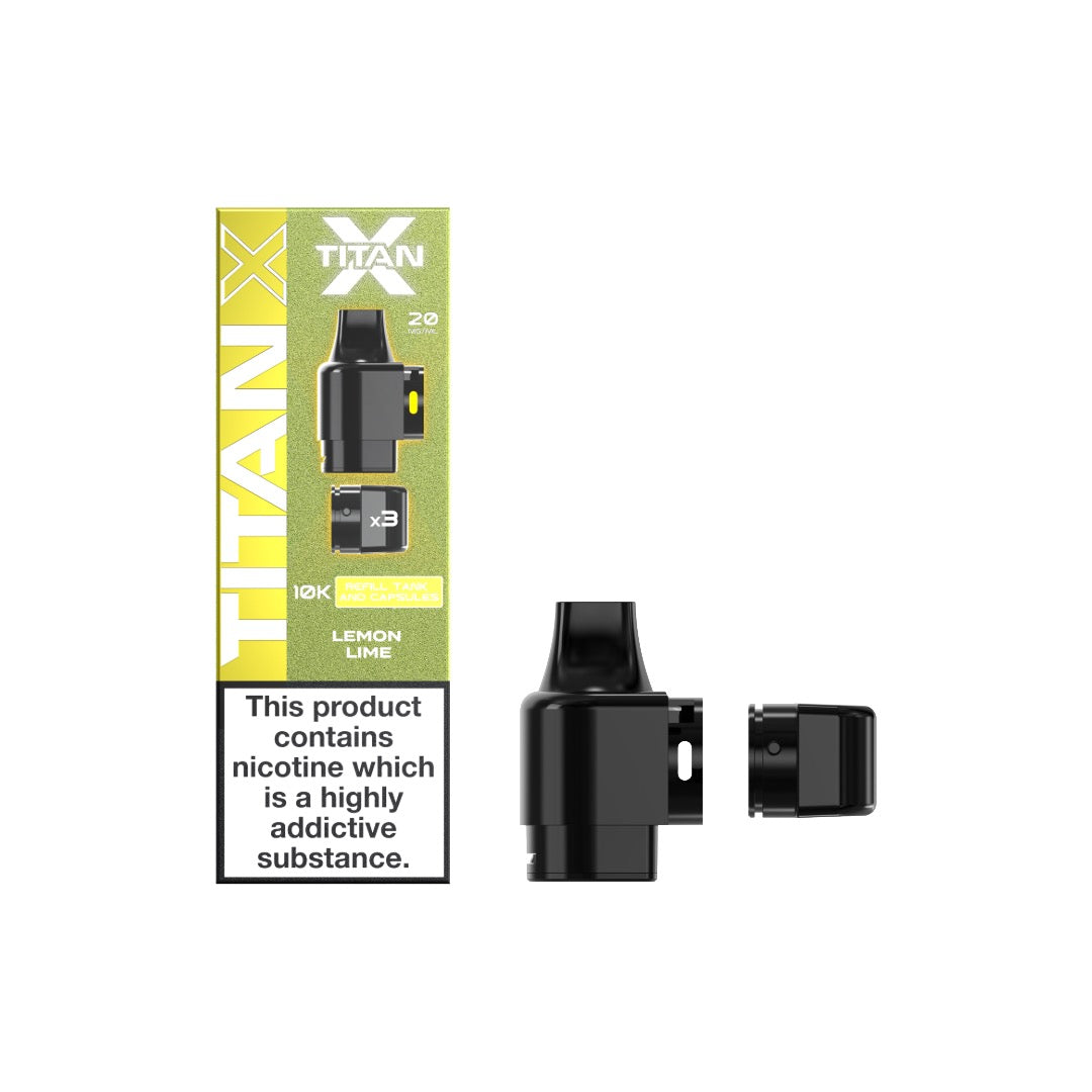 20mg Titan X 10k Puff Prefilled Pods - Flavour: Strawberry Kiwi Watermelon