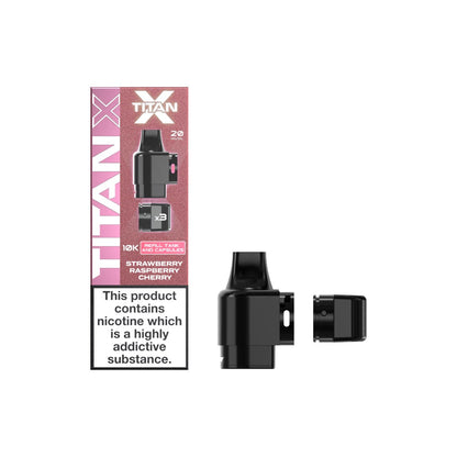 20mg Titan X 10k Puff Prefilled Pods - Flavour: Pink Burst
