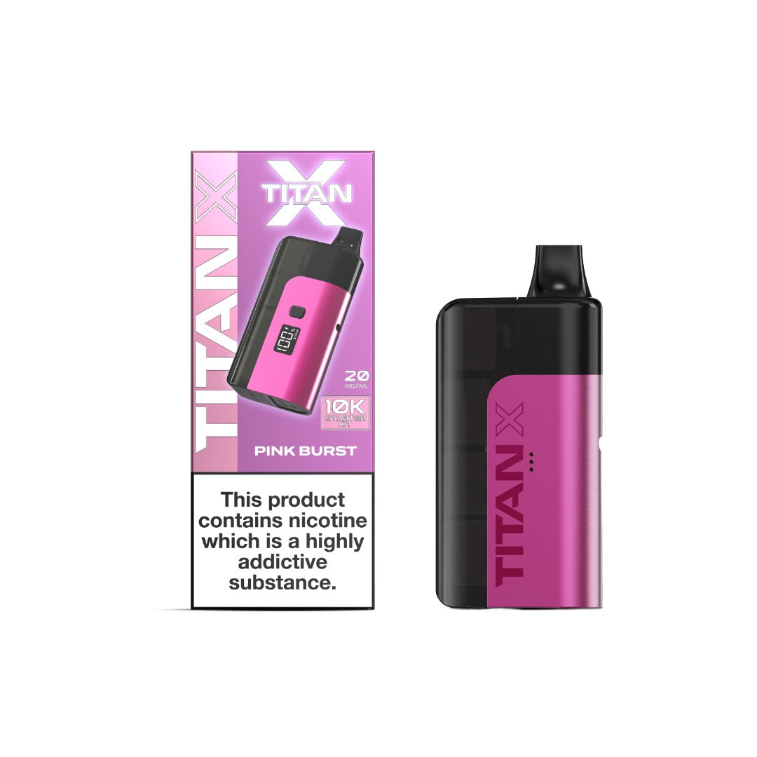 20mg Titan X 10k Puff Prefilled Pod Vape Kit - Flavour: Rainbow Burst