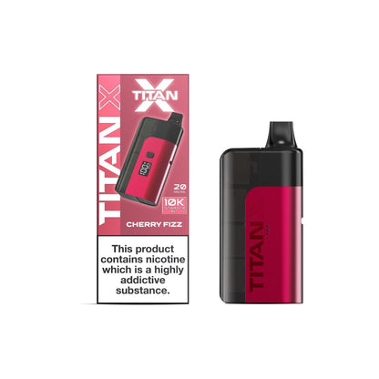 20mg Titan X 10k Puff Prefilled Pod Vape Kit - Flavour: Cola Freeze