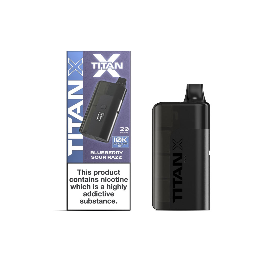 20mg Titan X 10k Puff Prefilled Pod Vape Kit - Flavour: Cool Mint
