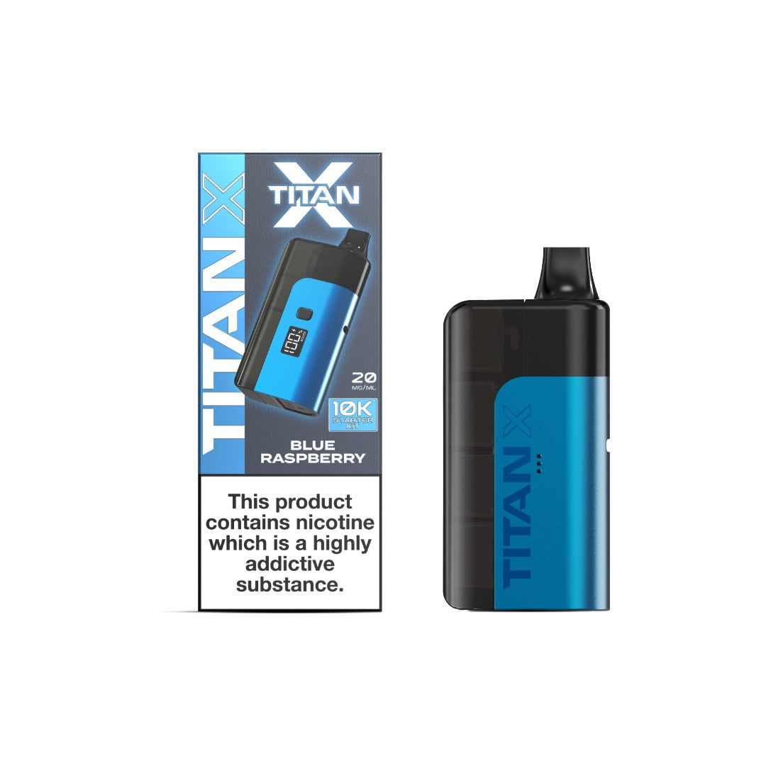20mg Titan X 10k Puff Prefilled Pod Vape Kit - Flavour: Strawberry Kiwi Watermelon