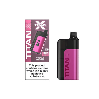 20mg Titan X 10k Puff Prefilled Pod Vape Kit - Flavour: Pink Burst