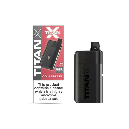 20mg Titan X 10k Puff Prefilled Pod Vape Kit - Flavour: Sour Apple