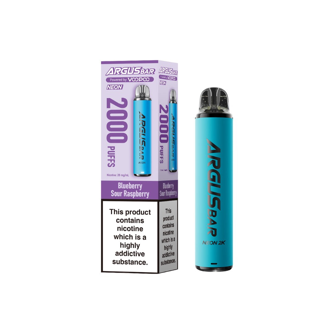 20mg Voopoo Argus Bar Neon 2K Prefilled Pod Vape Kit - Flavour: Banana Ice