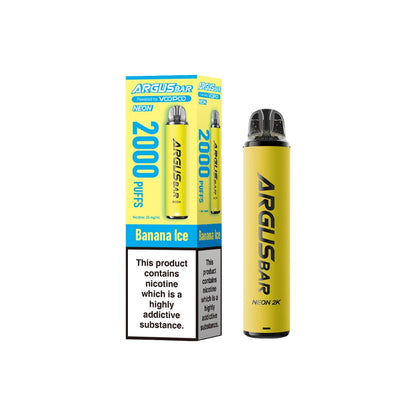 20mg Voopoo Argus Bar Neon 2K Prefilled Pod Vape Kit - Flavour: Lemon Lime