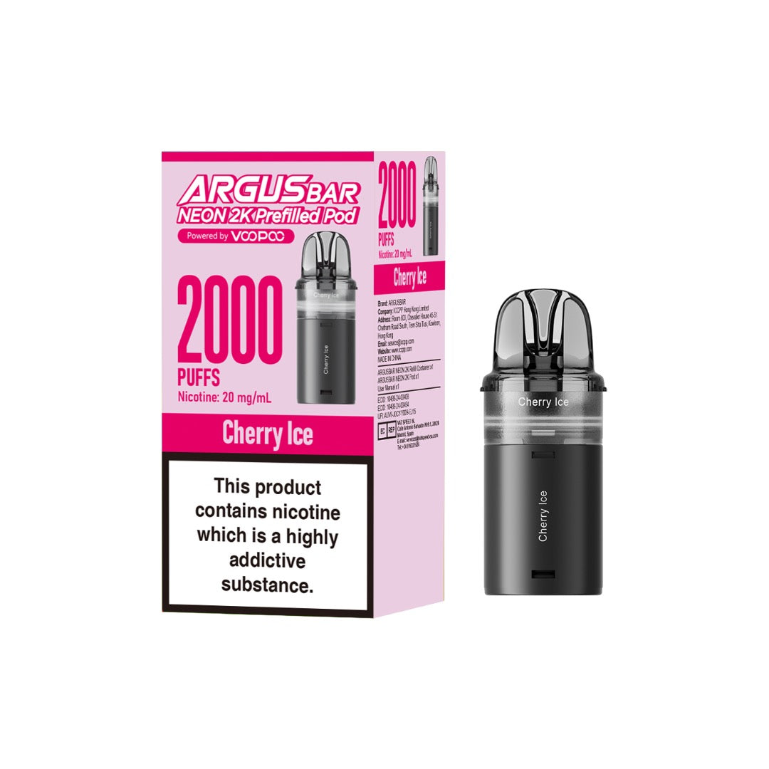 20mg Voopoo Argus Bar Neon 2K Prefilled Pods - Flavour: Pineapple Ice