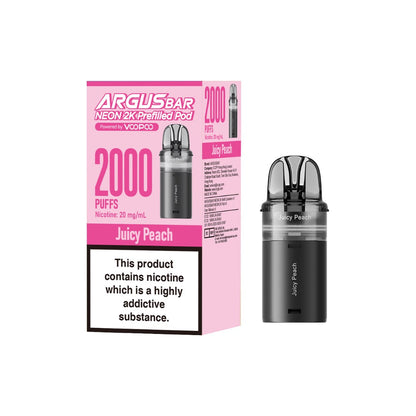 20mg Voopoo Argus Bar Neon 2K Prefilled Pods - Flavour: Watermelon Ice