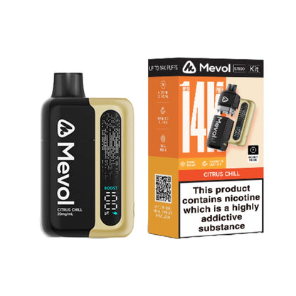 20mg Mevol S7000 Prefilled Pod Vape Kit 14k puffs - Flavour: Pineapple Grapefruit