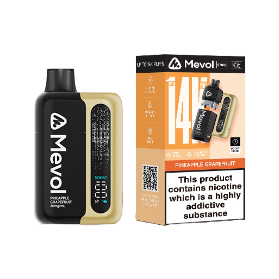 20mg Mevol S7000 Prefilled Pod Vape Kit 14k puffs - Flavour: Blueberry Pomegranate