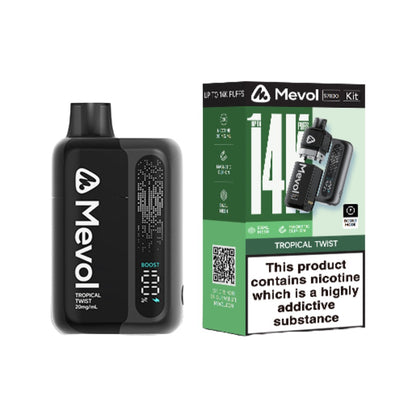 20mg Mevol S7000 Prefilled Pod Vape Kit 14k puffs - Flavour: Peach Ice