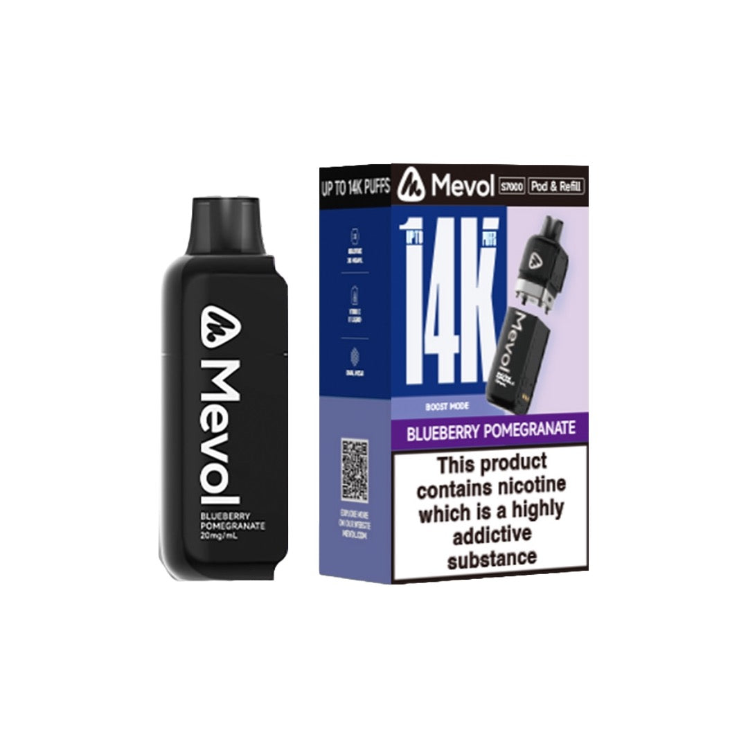 20mg Mevol S7000 Prefilled Pod & Refill 14k puffs - Flavour: Strawberry Ice