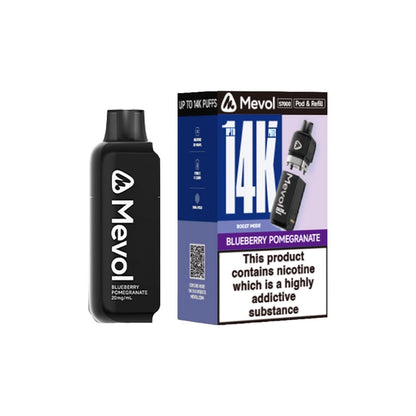 20mg Mevol S7000 Prefilled Pod & Refill 14k puffs - Flavour: Pineapple Grapefruit