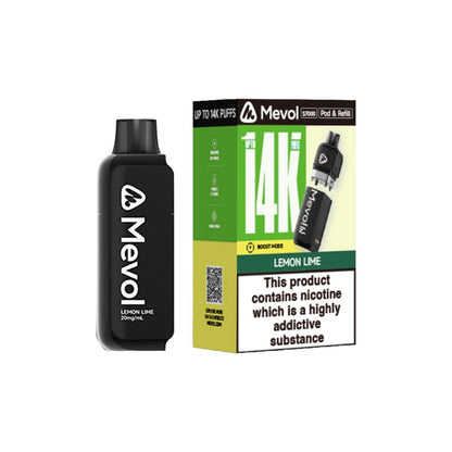 20mg Mevol S7000 Prefilled Pod & Refill 14k puffs - Flavour: Iced Mint