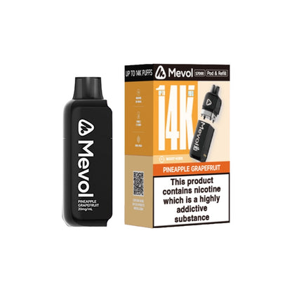 20mg Mevol S7000 Prefilled Pod & Refill 14k puffs - Flavour: Mango Fusion