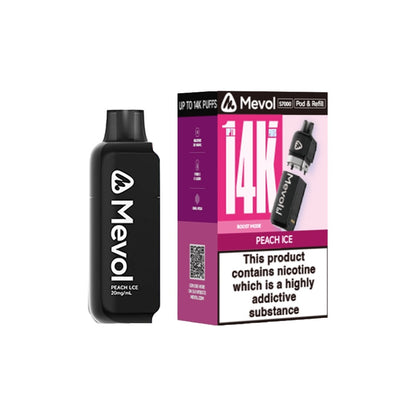 20mg Mevol S7000 Prefilled Pod & Refill 14k puffs - Flavour: Pineapple Grapefruit