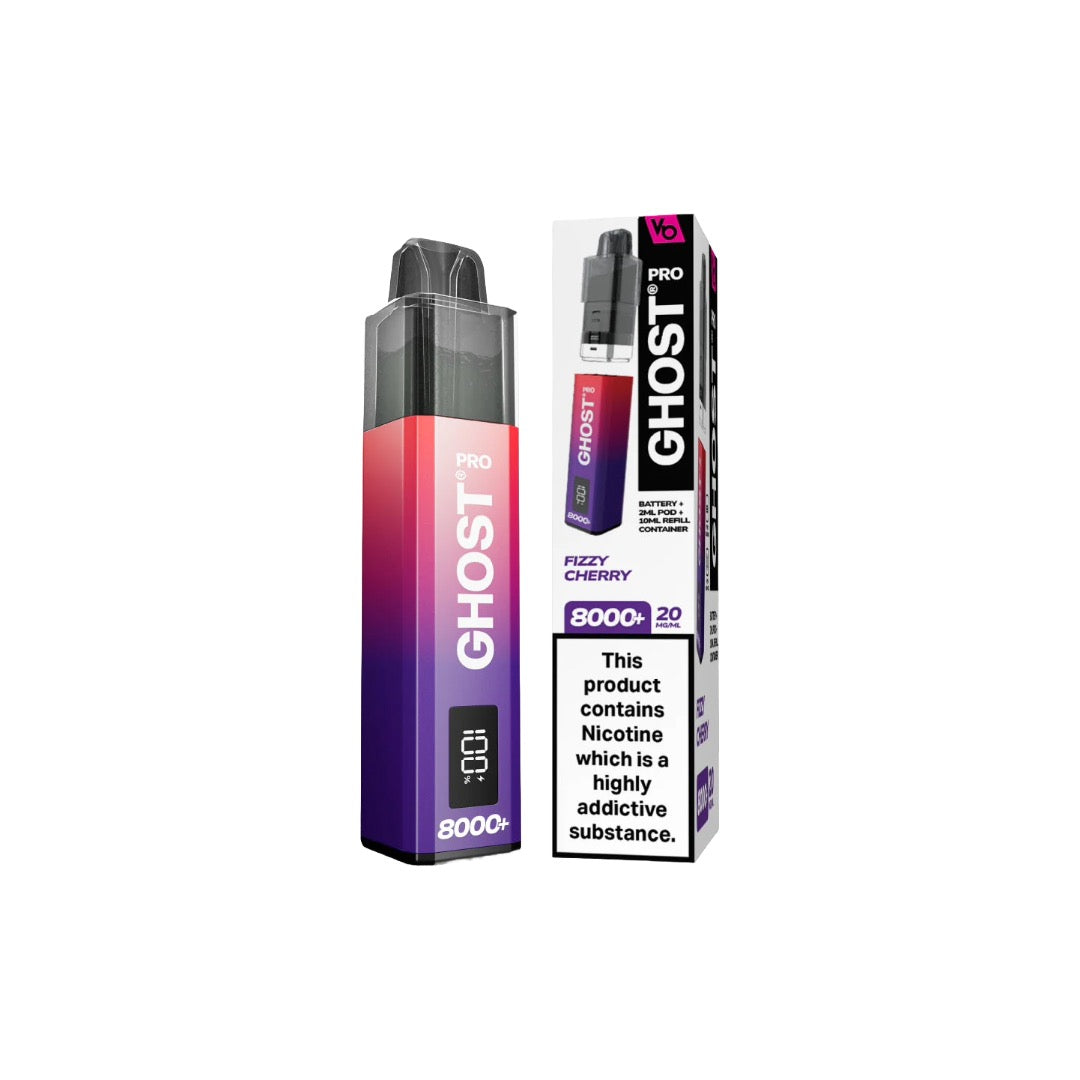 20mg Ghost Pro 8000+ By Vapes Bars Prefilled Pod Vape Kit - Flavour: Caribbean Crush