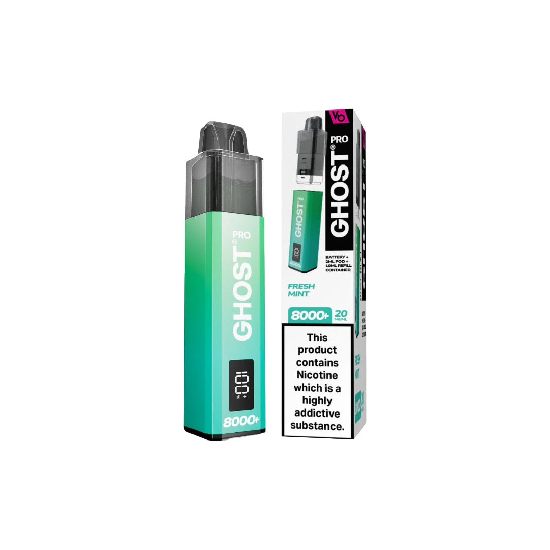 20mg Ghost Pro 8000+ By Vapes Bars Prefilled Pod Vape Kit - Flavour: G-Bears