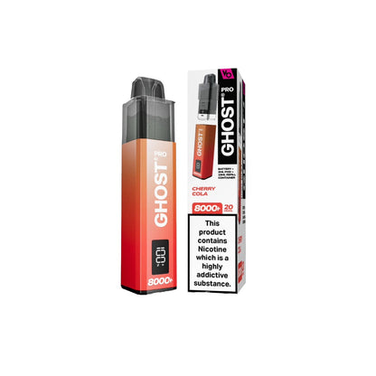 20mg Ghost Pro 8000+ By Vapes Bars Prefilled Pod Vape Kit - Flavour: Purple Slush