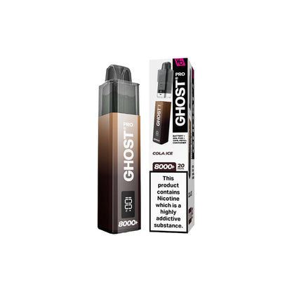 20mg Ghost Pro 8000+ By Vapes Bars Prefilled Pod Vape Kit - Flavour: Strawberry Raspberry Cherry