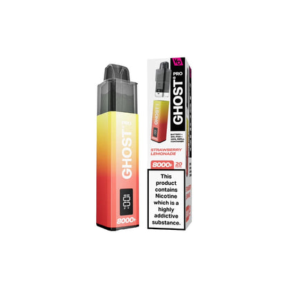 20mg Ghost Pro 8000+ By Vapes Bars Prefilled Pod Vape Kit - Flavour: Cola Ice