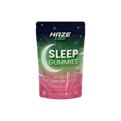 3000mg Haze CBD Sleep Night Gummies - 20 Pcs - Flavour: Fizzy Watermelon Slices