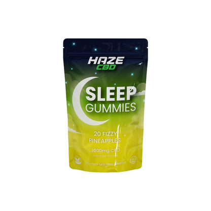 3000mg Haze CBD Sleep Night Gummies - 20 Pcs - Flavour: Fizzy Strawberry