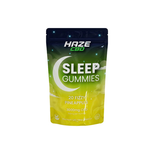 3000mg Haze CBD Sleep Night Gummies - 20 Pcs - Flavour: Fizzy Strawberry