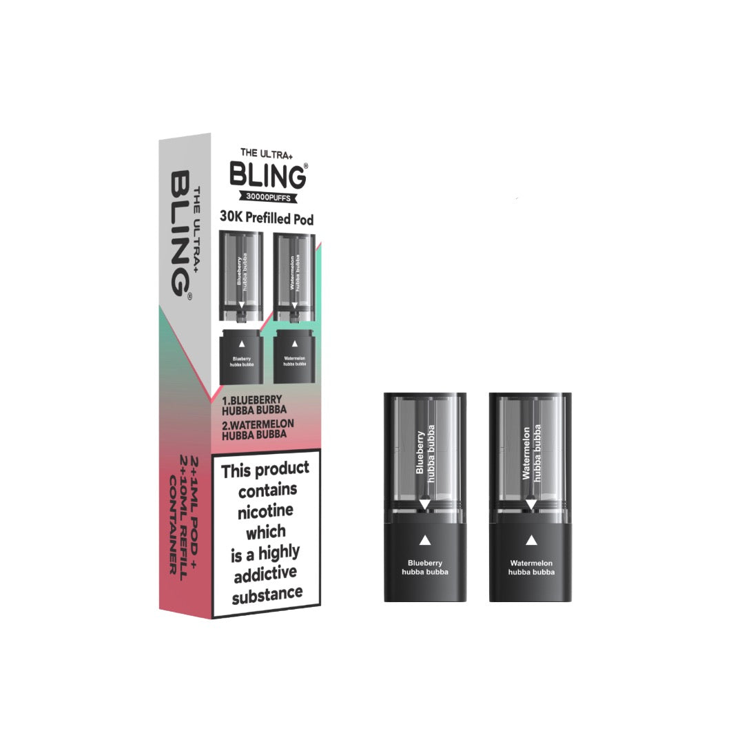 20mg Bling Ultra Pro Max 30K Prefilled Pods - Flavour: Fruit Bomb / Strawberry Watermelon Bubblegum