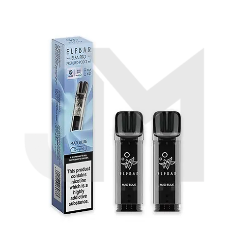 ELF Bar ELFA Pro 20mg Replacement Prefilled Pods 2ml 1200 Puffs - 2 Pcs - Flavour: ElfBul