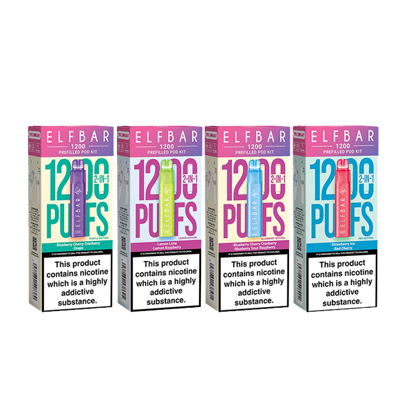 20mg ELF Bar 1200 Multi Edition Prefilled Pod Kit 1200 Puffs - Flavour: Strawberry Edition