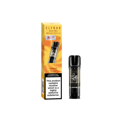 ELF Bar ELFA Pro 20mg Replacement Prefilled Pods 2ml 1200 Puffs - 2 Pcs - Flavour: Blueberry Cloudd