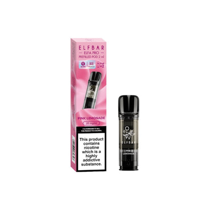 ELF Bar ELFA Pro 20mg Replacement Prefilled Pods 2ml 1200 Puffs - 2 Pcs - Flavour: ElfBul