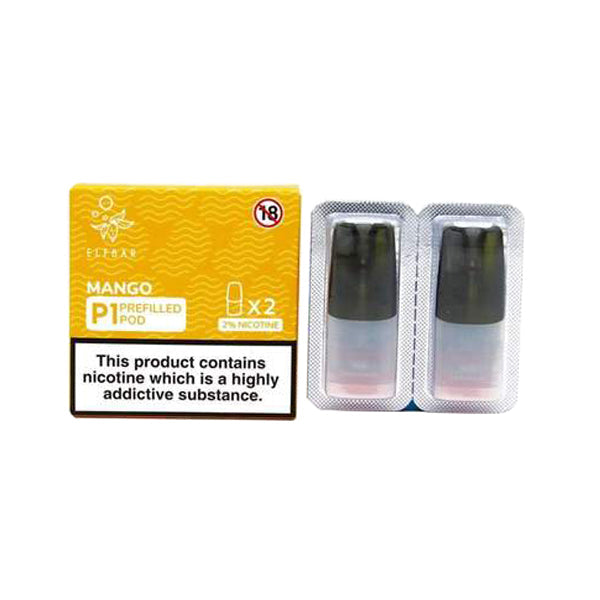 Elf Bar P1 Replacement 2ml Pods for ELF Mate 500 - Flavour: Mango