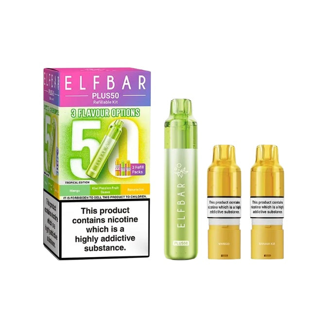Elf Bar Plus50 Prefilled 50K Pod Vape Kit - Flavour: Yellow Edition