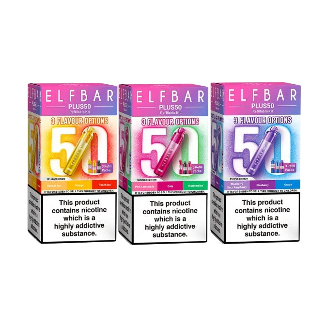 Elf Bar Plus50 Prefilled 50K Pod Vape Kit - Flavour: Purple Edition