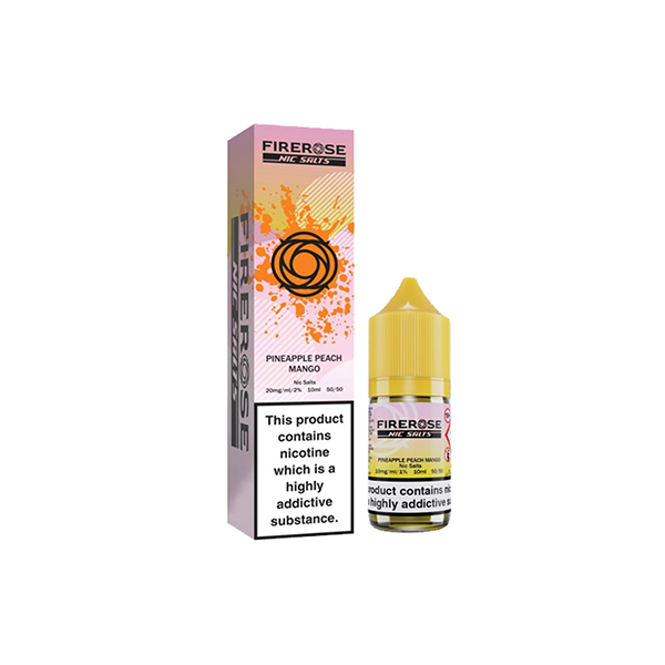 10mg Elux Firerose 5000 Nic salts 10ml (50VG/50PG) - Flavour: White Gummy