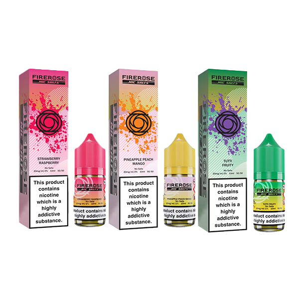 10mg Elux Firerose 5000 Nic salts 10ml (50VG/50PG) - Flavour: Blue Razz Lemonade