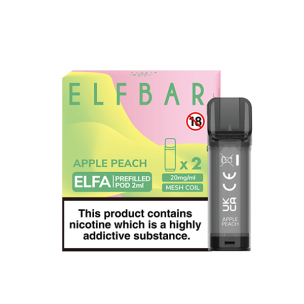 EXPIRED:: ELF Bar ELFA 20mg Replacement Prefilled Pods - 2ml - Flavour: Strawberry Raspberry Cherry Ice (Out of Date: 04/2024)