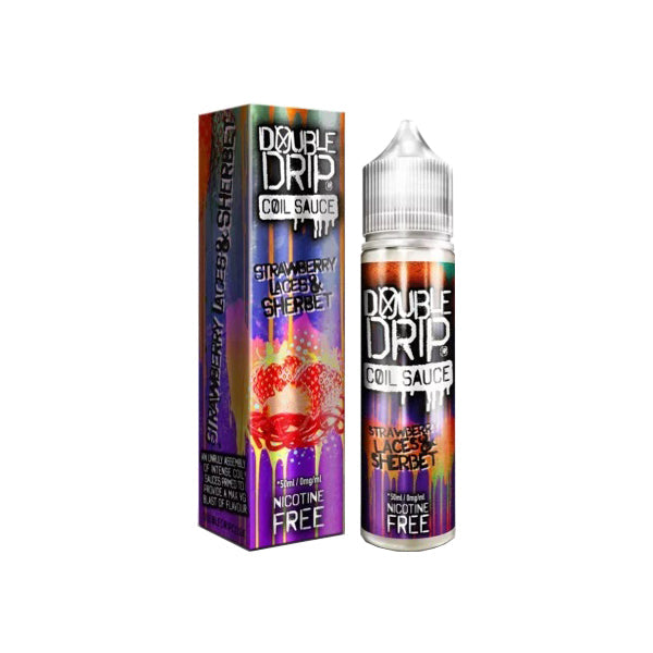 EXPIRED:: Double Drip 0mg 50ml Shortfill (80VG/20PG) - Flavour: Raspberry Sherbet (Short Dated: 04/07/24)