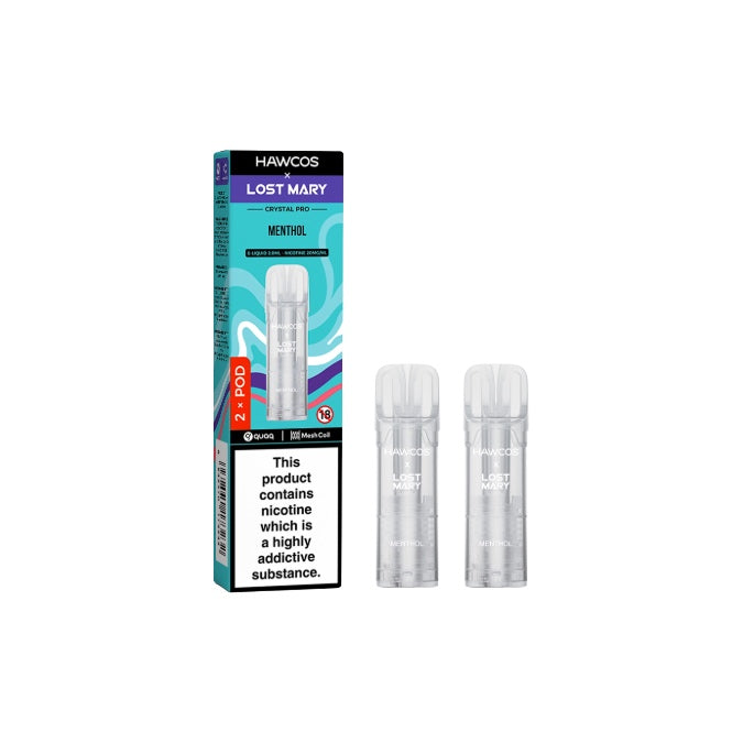 Hawcos x Lost Mary Crystal Pro Prefilled Pod - Flavour: Menthol
