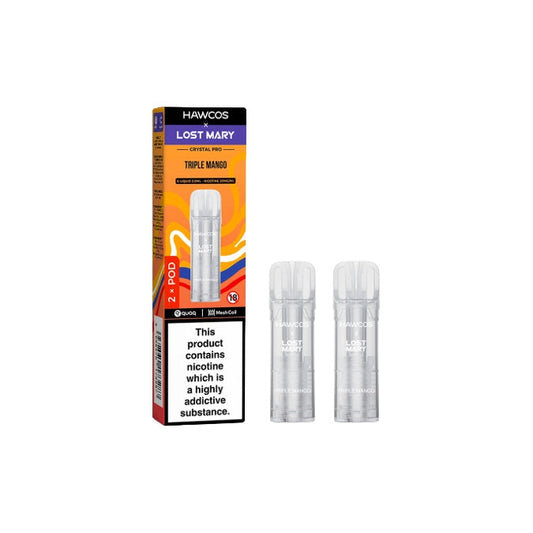 Hawcos x Lost Mary Crystal Pro Prefilled Pod - Flavour: Triple Mango