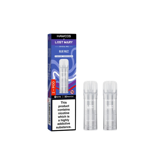 Hawcos x Lost Mary Crystal Pro Prefilled Pod - Flavour: Strawberry Raspberry Cherry Ice