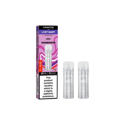 Hawcos x Lost Mary Crystal Pro Prefilled Pod - Flavour: Grape