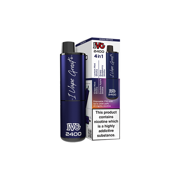 20mg I VG 2400 Disposable Vapes 2400 Puffs - 4 in 1 Multi-Edition - Flavour: Purple Edition