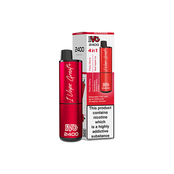 20mg I VG 2400 Disposable Vapes 2400 Puffs - 4 in 1 Multi-Edition - Flavour: Blue Edition