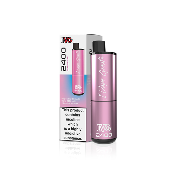 20mg IVG 2400 Disposable Vapes 2400 Puffs - Flavour: Blackcurrant Lemonade