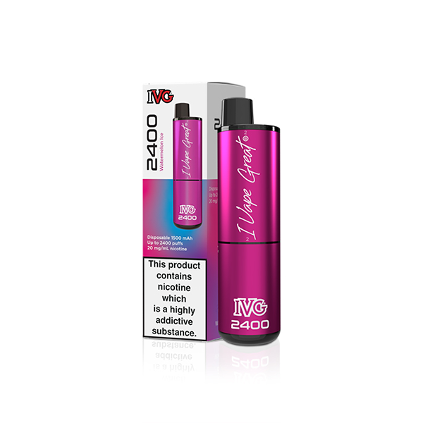 20mg IVG 2400 Disposable Vapes 2400 Puffs - Flavour: Blackcurrant Menthol