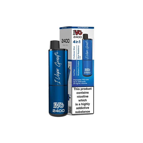 20mg I VG 2400 Disposable Vapes 2400 Puffs - 4 in 1 Multi-Edition - Flavour: Blackurrant Edition